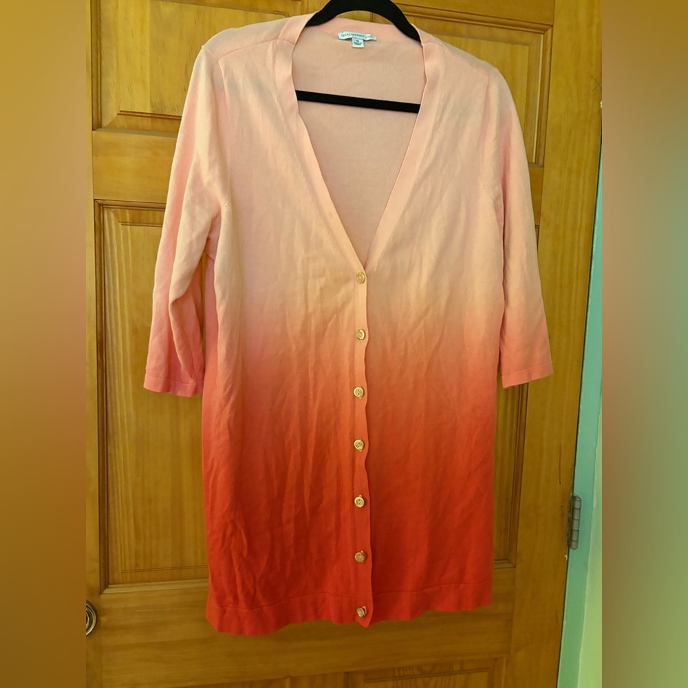 Pink and Orange Ombre Cardigan